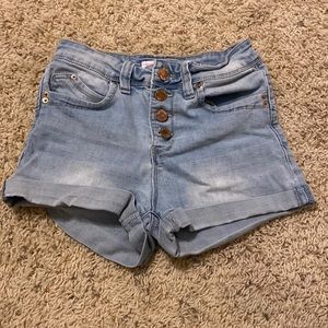 high rise jean shorts